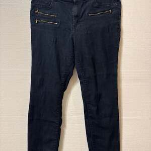 Sofia by Sofia Vergara Women's Black Zip Pocket Skinny Jeans size 14